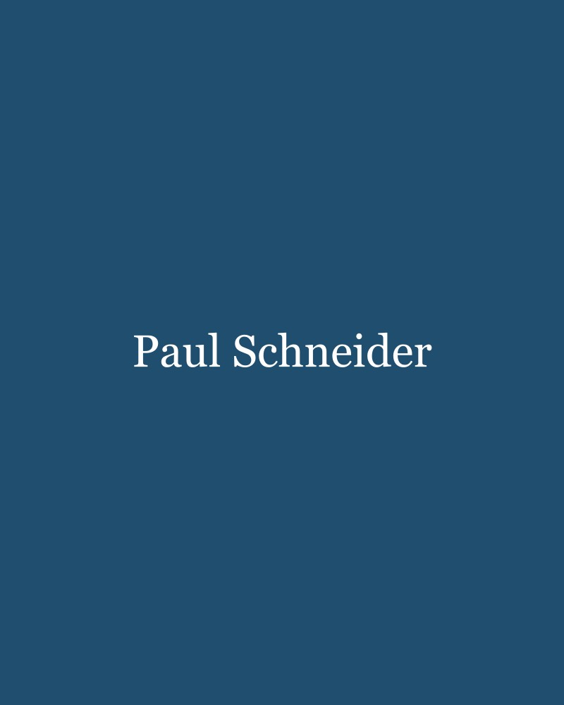 Portrait de Paul Schneider